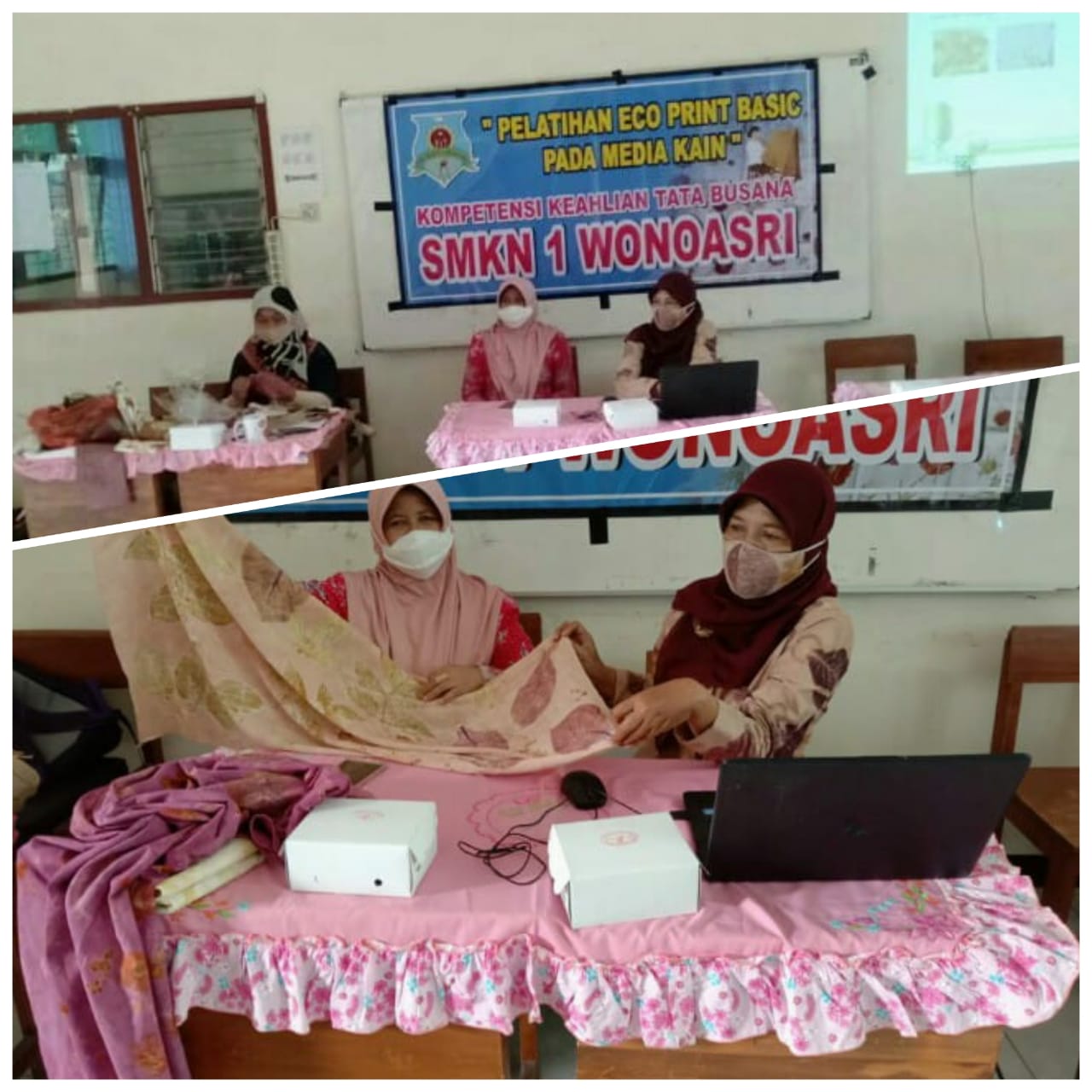 Pelatihan Batik Eco Print untuk Guru Tata Busana SMKN 1 Wonoasri